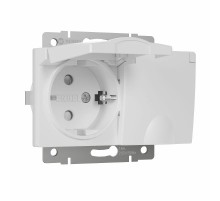 Розетка двойная влагозащ. с зазем. с защит. крышками и шторками (белый) Werkel W1172201  a057276  Werkel