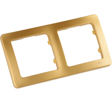 Рамка двухместная, скрытой установки, цвет золото  Р402-07  HEGEL