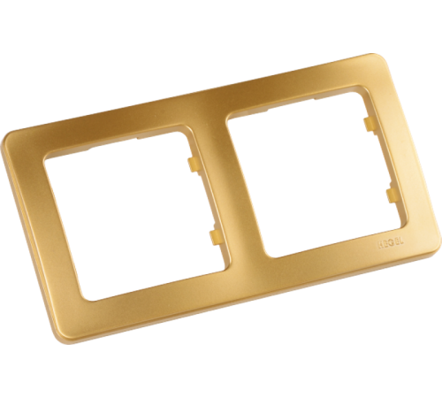 Рамка двухместная, скрытой установки, цвет золото  Р402-07  HEGEL