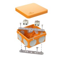 Коробка огнестойкая для о/п двухкомпонентная 60-0210-FR2.5-4 Е15-Е120 80х80х40 IP66  4p, 2.5 мм.кв. 60-0210-FR2.5-4  Промрукав