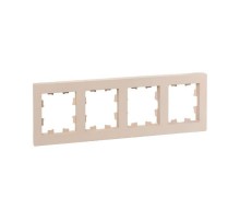 4 - местная рамка, кремовая, пластик Эпика  UP1-FPI-04 EKF