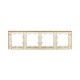 4 - местная рамка, кремовая, пластик Эпика  UP1-FPI-04 EKF
