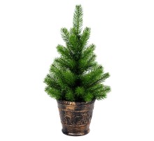 Елочка 45см в пластиковом горшке, Литая  533-334  NEON-NIGHT