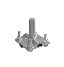 Соединитель крестообразный с резьбой для прутка  5-12 мм и полосы до 20 мм с 2 пластинами CU  RXS-D5-12-B20 CU  КМ-профиль