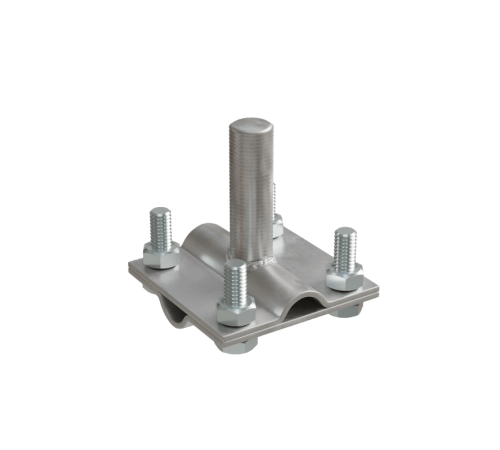 Соединитель крестообразный с резьбой для прутка  5-12 мм и полосы до 20 мм с 2 пластинами CU  RXS-D5-12-B20 CU  КМ-профиль