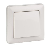 Хит Белый С/У Выключатель 1-клавишный 6А, 250В  VS16-133-B  SE