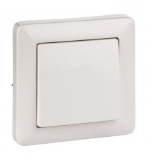 Хит Белый С/У Выключатель 1-клавишный 6А, 250В  VS16-133-B  SE