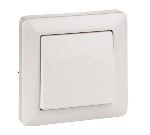 Хит Белый С/У Выключатель 1-клавишный 6А, 250В  VS16-133-B  SE