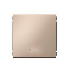 ArtGallery Песочный Выключатель 1-клавишный кнопочный с подсветкой, 10А, механизм  GAL001216  SE