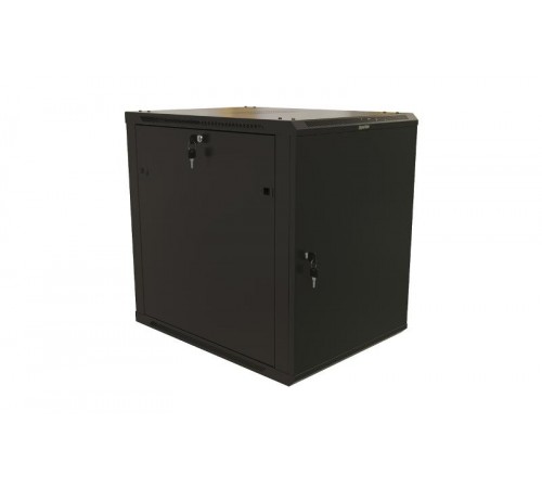 Hyperline TWB-2768-SR-RAL9004 Шкаф настенный 19-дюймовый (19"), 27U, 1304x600х800мм, металлическая   493235  Hyperline
