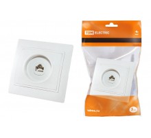 Розетка компьютерная RJ45  белая "Таймыр"   SQ1814-0021  TDM
