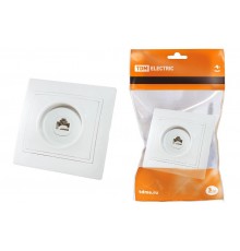 Розетка компьютерная RJ45  белая "Таймыр"   SQ1814-0021  TDM