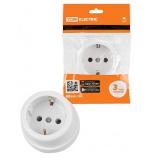 Розетка 2П+З открытой установки IP20 16А белая "Ретро"  SQ1806-0527  TDM