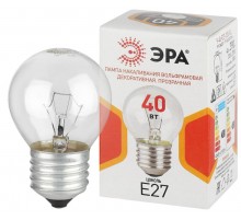 Лампа накаливания  P45 40Вт Е27 / E27 230В  шар прозрачный  Б0066568  ЭРА