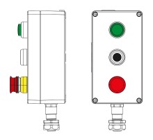 Взрывозащищенный пост управления из алюминия CPE-A-14-(1xLG(250)-1xP1B(11)-1xP6E(11))-1xKAEPM2MHK-20(C)1Ex d e IIC Т5 Gb / Ex tbIIIC T95°C Db IP66  2