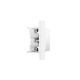 Механизм розетки двойной, 16А, с заземлением, без шторок, с рамкой, белый Эпика EKF  UP1-SOW-210  EKF