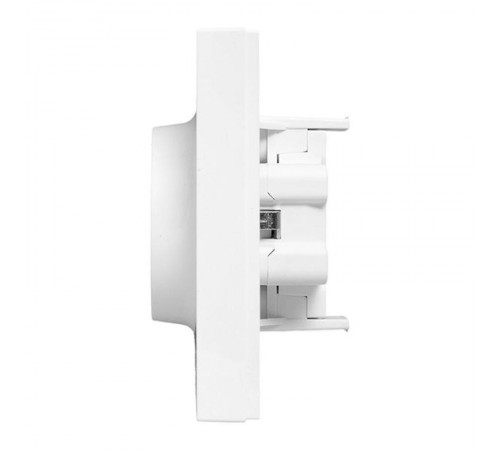 Механизм розетки двойной, 16А, с заземлением, без шторок, с рамкой, белый Эпика EKF  UP1-SOW-210  EKF