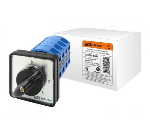 Кулачковый переключатель КПУ11-10/125 (0-1-2-3-4 2р)  SQ0715-0094   TDM
