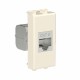 Компьютерная розетка RJ-45 без шторки модульная, кат.6 экранированная, "Avanti", "Ванильная дымка", 1 модуль  4405791  DKC