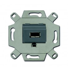 Механизм USB-розетки/разъёма, USB-type A, USB2.0, 5 полюсов, цвет серый  0230-0-0420   2CKA000230A0420  ABB