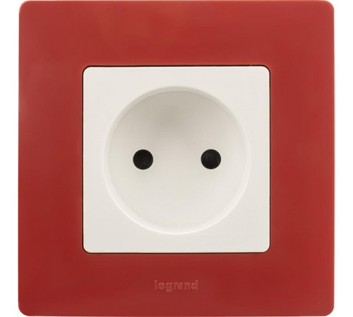 Etika Белый Розетка без заземления со шторками, винтовые клеммы  672234  Legrand