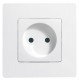 Etika Белый Розетка без заземления, винтовые клеммы  672220  Legrand