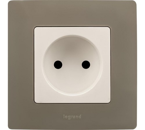Etika Белый Розетка без заземления со шторками, винтовые клеммы  672234  Legrand