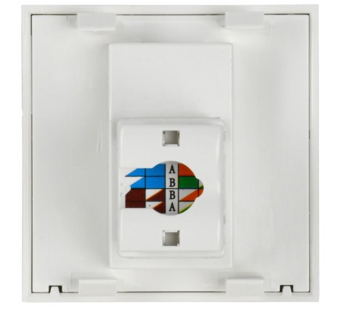 PRIMER РКИ-20-00-П-6 Розетка RJ45 кат.6 (2 модуля) белая  PR-KK40D-RI-0-2-1C06U-K01  IEK