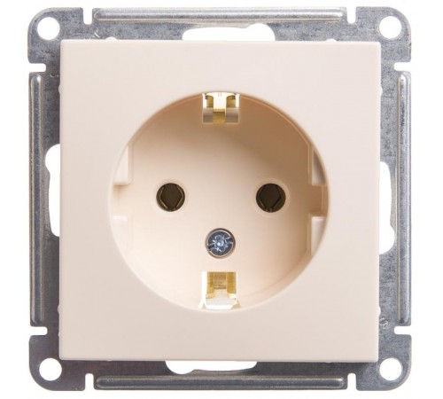 W59 Слоновая кость Розетка с заземлением без шторок, 16А  RS16-154-2-86  SE