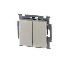 ABB Basic 55 Сл. кость Выключатель 2-х клавишный  1012-0-2148   2CKA001012A2148  ABB