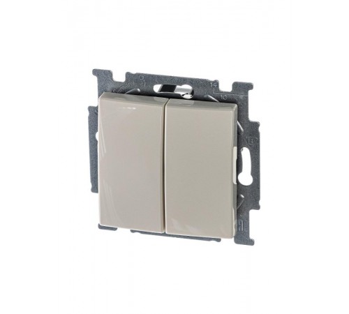 ABB Basic 55 Сл. кость Выключатель 2-х клавишный  1012-0-2148   2CKA001012A2148  ABB