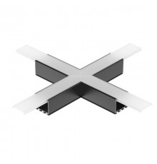 Крестовина PLS-LOCK-H25-Х90 BLACK (с экраном MAT-L) (arlight, Металл)  031269  Arlight