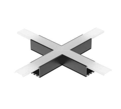 Крестовина PLS-LOCK-H25-Х90 BLACK (с экраном MAT-L) (arlight, Металл)  031269  Arlight