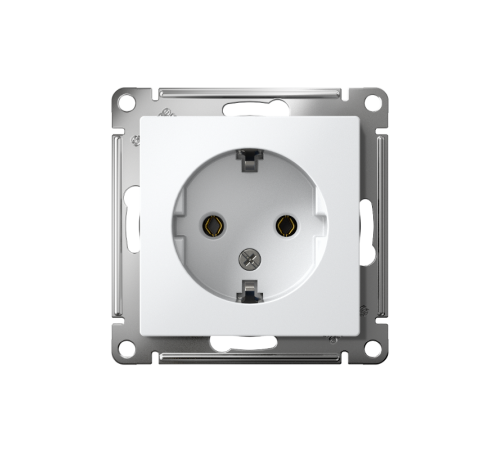 AtlasDesign Белый Розетка с заземлением, 16А, механизм  ATN000143  SE