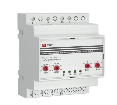 Реле выбора фаз РВФ-3 EKF  RVF-3  EKF