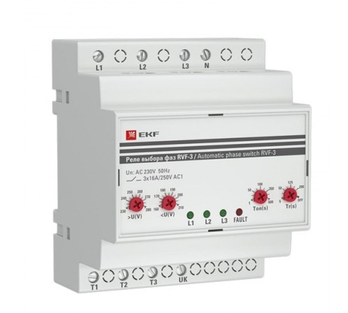 Реле выбора фаз РВФ-3 EKF  RVF-3  EKF