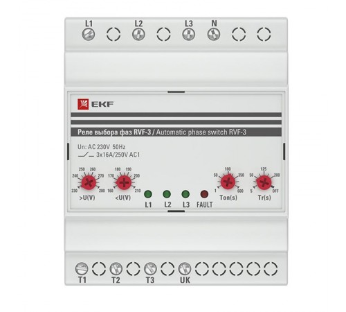 Реле выбора фаз РВФ-3 EKF  RVF-3  EKF