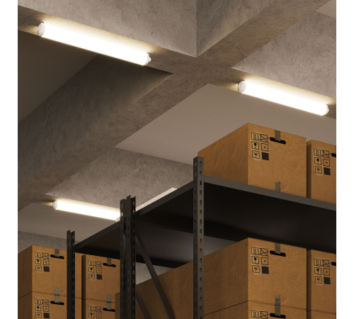 Светильник светодиодный промышленный линейный 18Вт 1300lm 4000К IP65 590*40*30мм матовый  143424218  Gauss