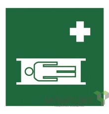 Знак безопасности BL-1515.EC02"Средства выноса (эвакуации) пораженных"  a18484  Белый свет