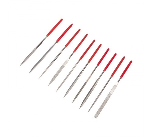 Набор надфилей алмазных 140х50х3мм, 10 шт.  KR-12-4112  Kranz