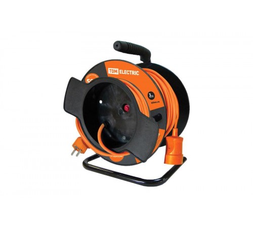 Удлинитель силовой УК10-001  (штепс. гнездо/50м ПВС 2х0,75)  SQ1301-0503  TDM