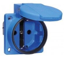 Розетка встраиваемая Schuko 16A 3p 250V IP44 синяя 71078 I 71078-Bals I Bals