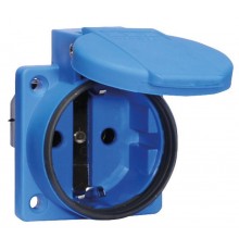Розетка встраиваемая Schuko 16A 3p 250V IP44 синяя 71078 I 71078-Bals I Bals