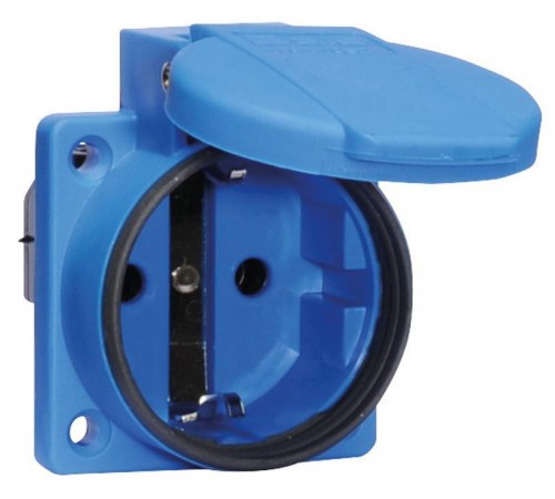 Розетка встраиваемая Schuko 16A 3p 250V IP44 синяя 71078 I 71078-Bals I Bals