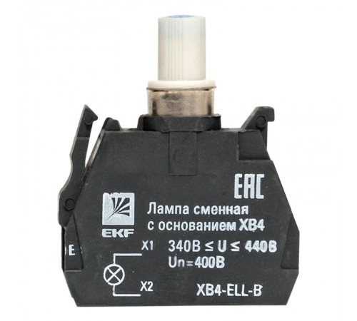 Лампа сменная c основанием XB4 синяя 400В EKF PROxima    XB4-ELL-B   EKF 