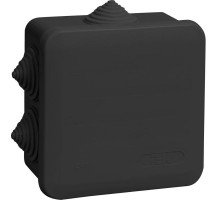 Коробка расп. КМ41255 100х100х50мм IP44 6 вв. черная  UKO21-100-100-050-K02-44  IEK
