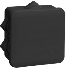 Коробка расп. КМ41255 100х100х50мм IP44 6 вв. черная  UKO21-100-100-050-K02-44  IEK
