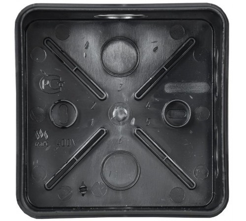 Коробка расп. КМ41255 100х100х50мм IP44 6 вв. черная  UKO21-100-100-050-K02-44  IEK