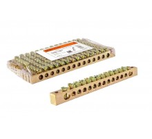 Шина "N" нулевая 6х9мм 14/2 (14групп/крепеж по краям)   SQ0801-0003  TDM