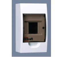Корпус пластиковый навесной 4 модуля, IP41, ЩРН-П-4  31008DEK  DEKraft